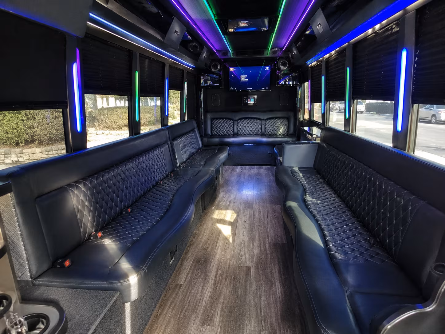 howell 15 passenger party bus interior