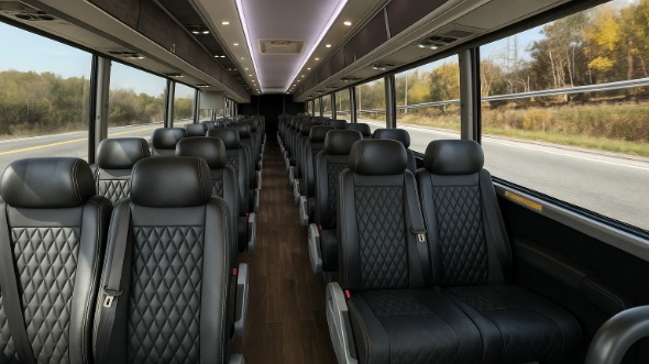Interior of Charter Bus Company Edison Township's 18 Passenger Minibus in Edison Township
