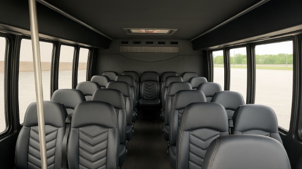 Interior of Charter Bus Company Lakewood Township's 25 Passenger Mini bus in Lakewood Township
