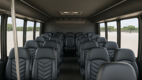 Interior of Charter Bus Company Edison Township's 28 Passenger Mini bus in Edison Township