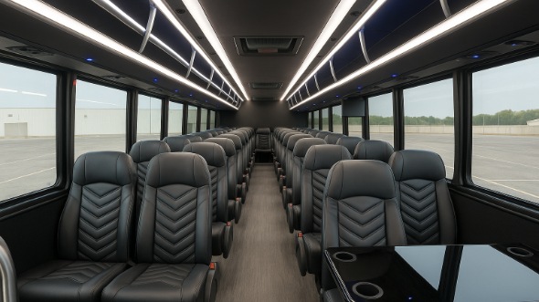 Interior of Charter Bus Company Howell Township's 30 Passenger Minibus in Howell Township