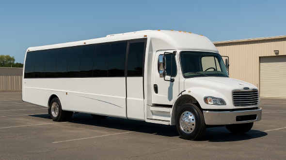 Exterior of Charter Bus Company Lakewood Township's 35 Passenger Minibus in Lakewood Township