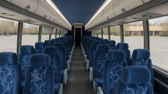 Interior of Charter Bus Company Trenton's 54 Passenger Charter Bus in Trenton