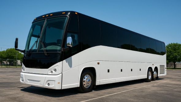Exterior of Charter Bus Company Trenton's 54 Passenger Charter Bus in Trenton