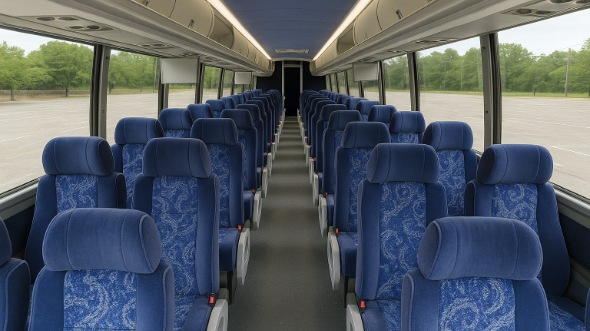 howell 54 passenger charter bus inside