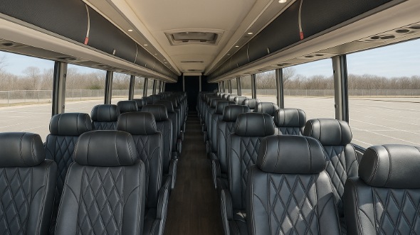 howell 55 passenger charter bus inside