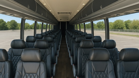 howell 56 passenger charter bus interior